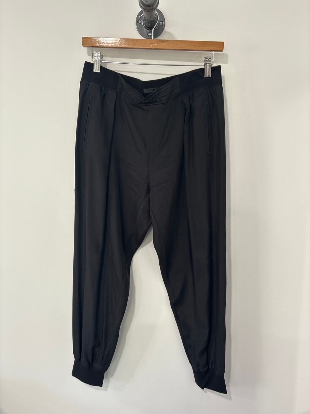 ATM Black Silk Joggers - Size M